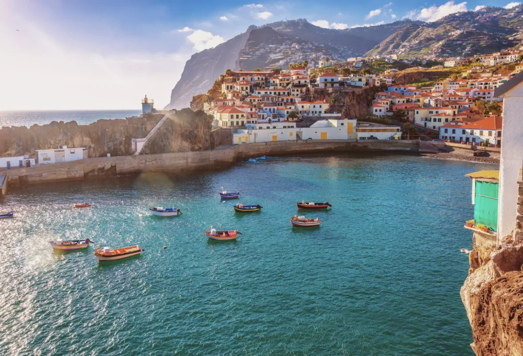 Boats in Camara de Lobos harbor, Madeira