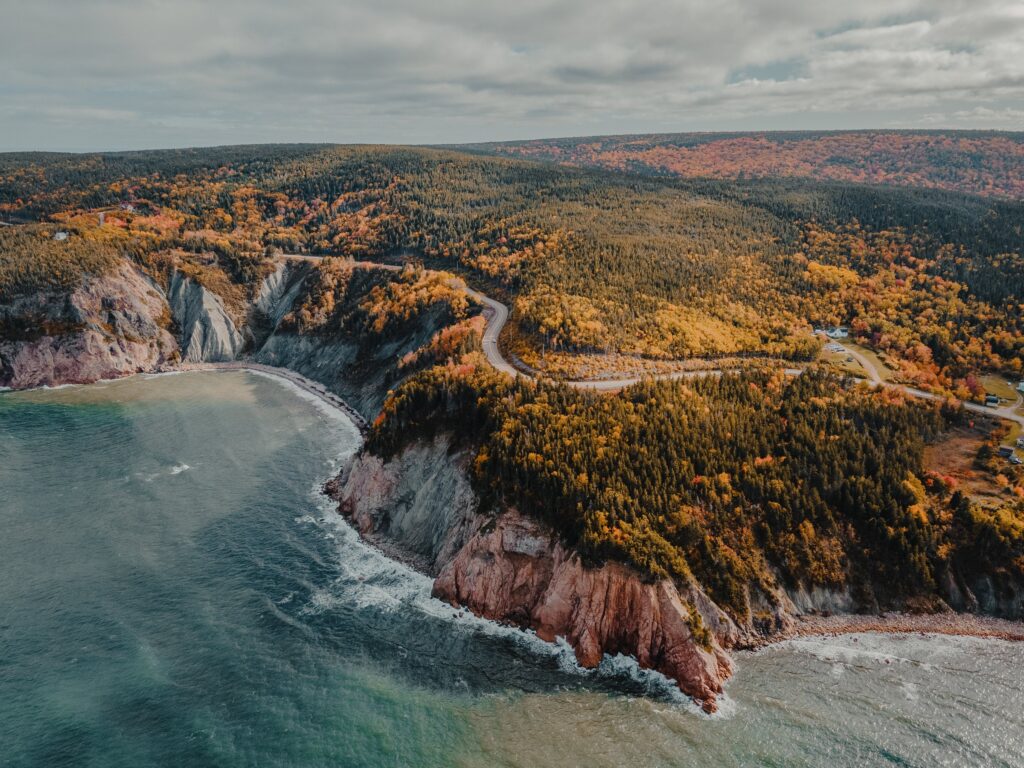 Coastal cliffs near Sydney, Nova Scotia