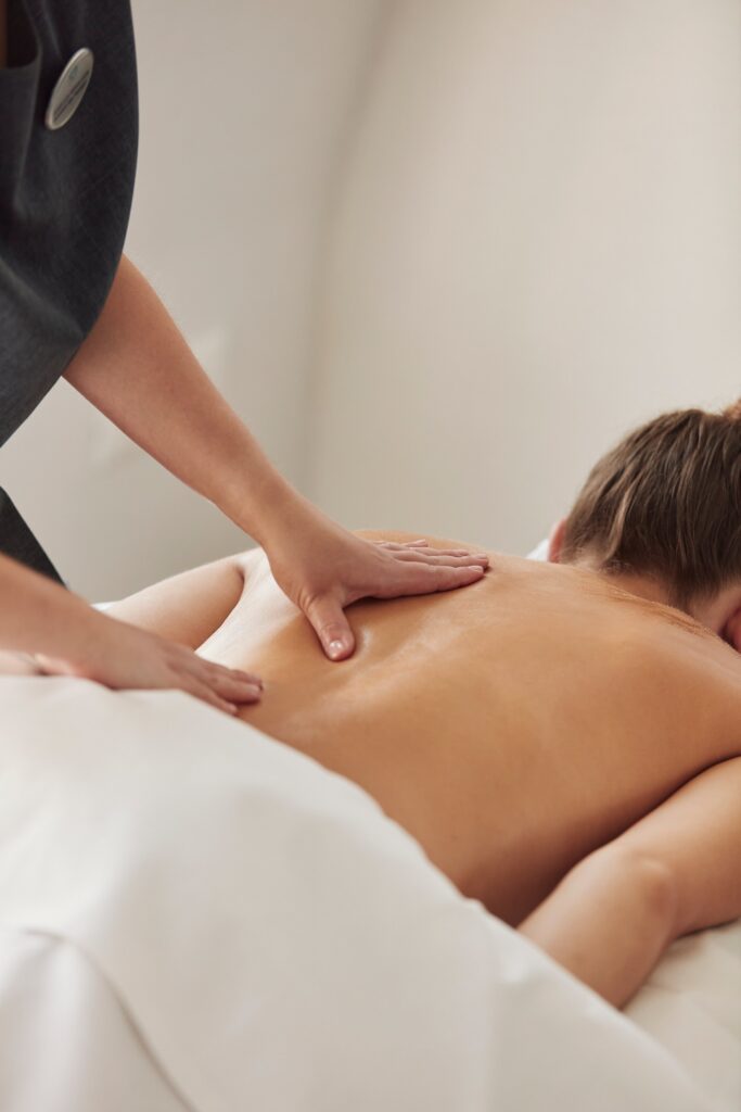 Relaxing massage in the spa aboard Crystal