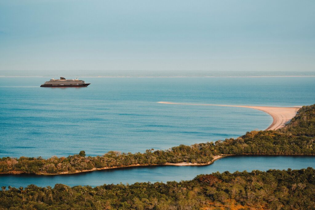 Explora I sailing along the South American coast