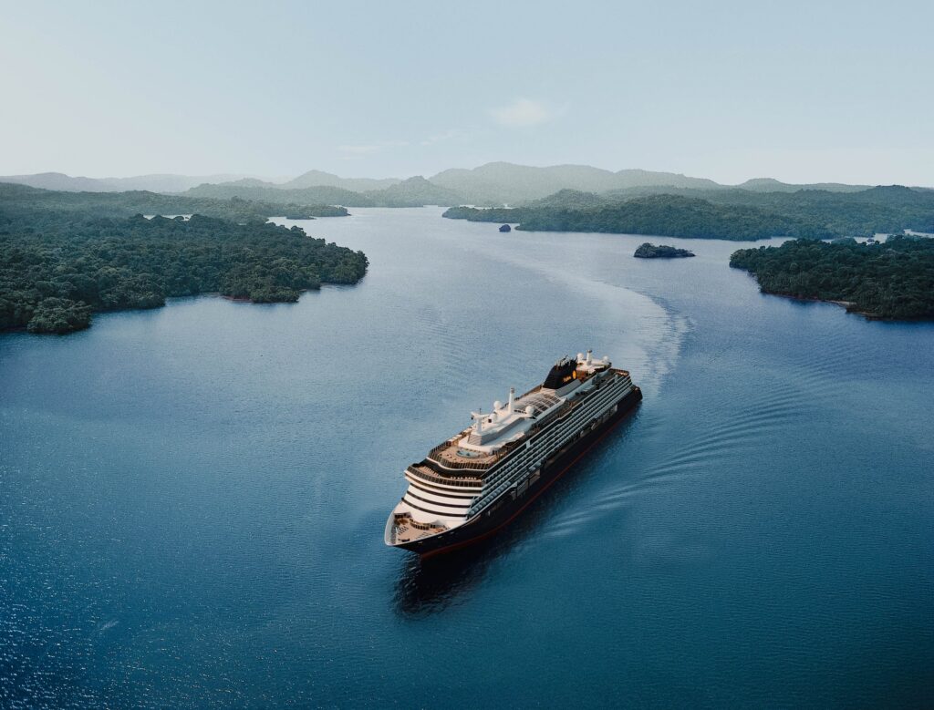 Explora III sailing through the Panama Canal