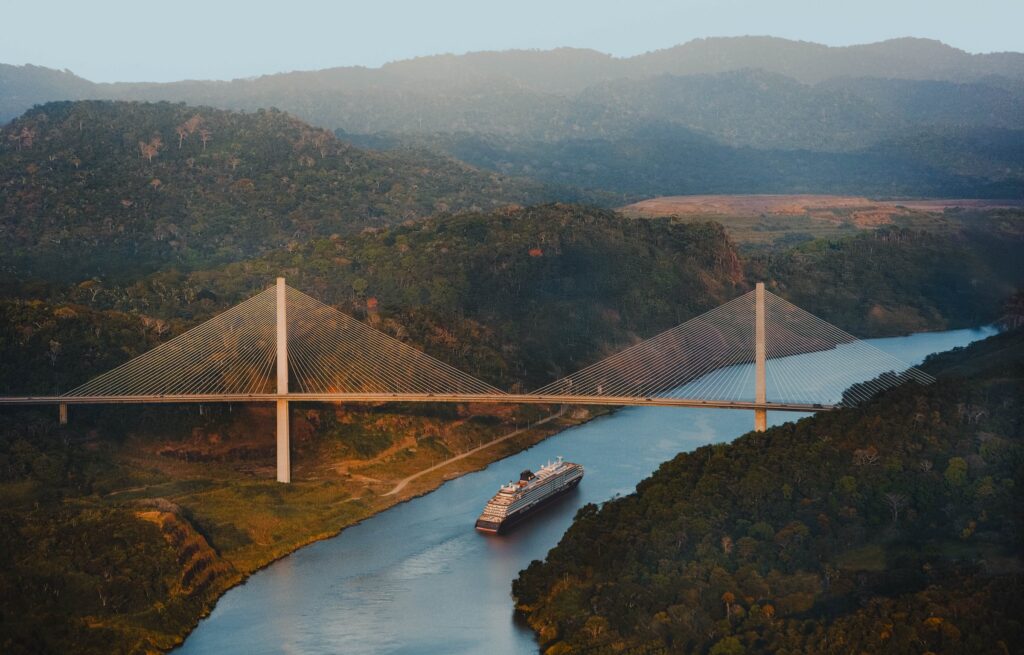 Explora III transiting the Panama Canal