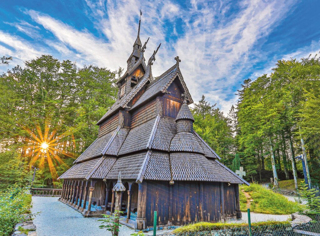 Fantoft Stave Church in Bergen, Norway