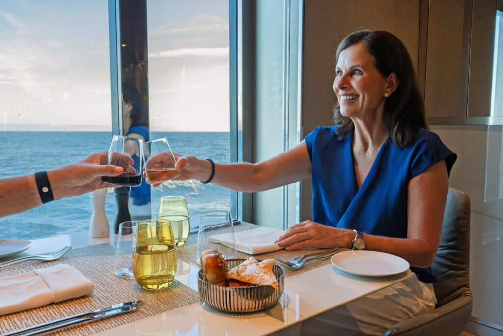 Guests dining at Elements restaurant aboard Scenic Eclipse II