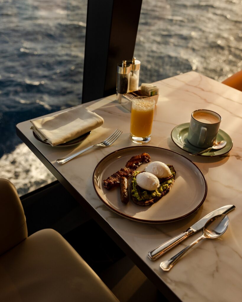 Plated dish served aboard Explora Journeys