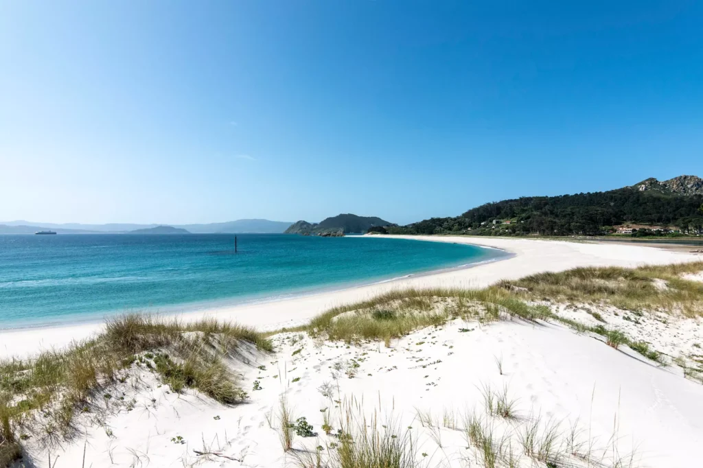 Playa de Rodas beach in the Cies Islands near Vigo, Spain