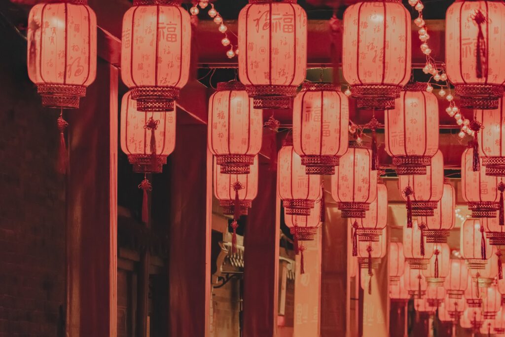 Red lanterns for Chinese New Year