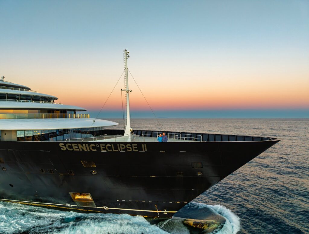 Scenic Eclipse II discovery yacht cruising at sea