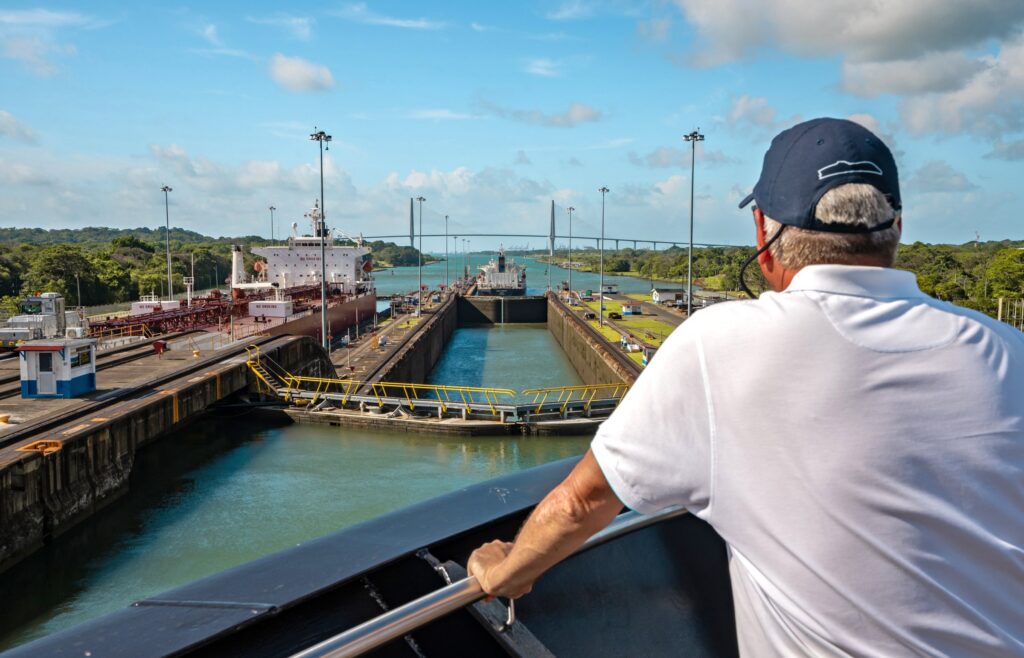Scenic Eclipse II transiting the Panama Canal