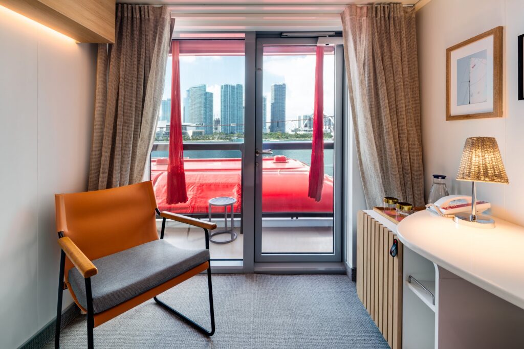 Sea Terrace cabin with private balcony aboard Brilliant Lady
