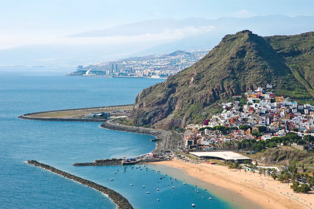 The coastline of Santa Cruz de Tenerife