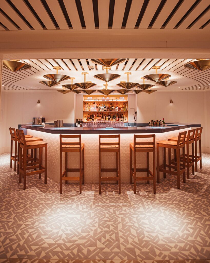 The Dock House bar aboard Virgin Voyages