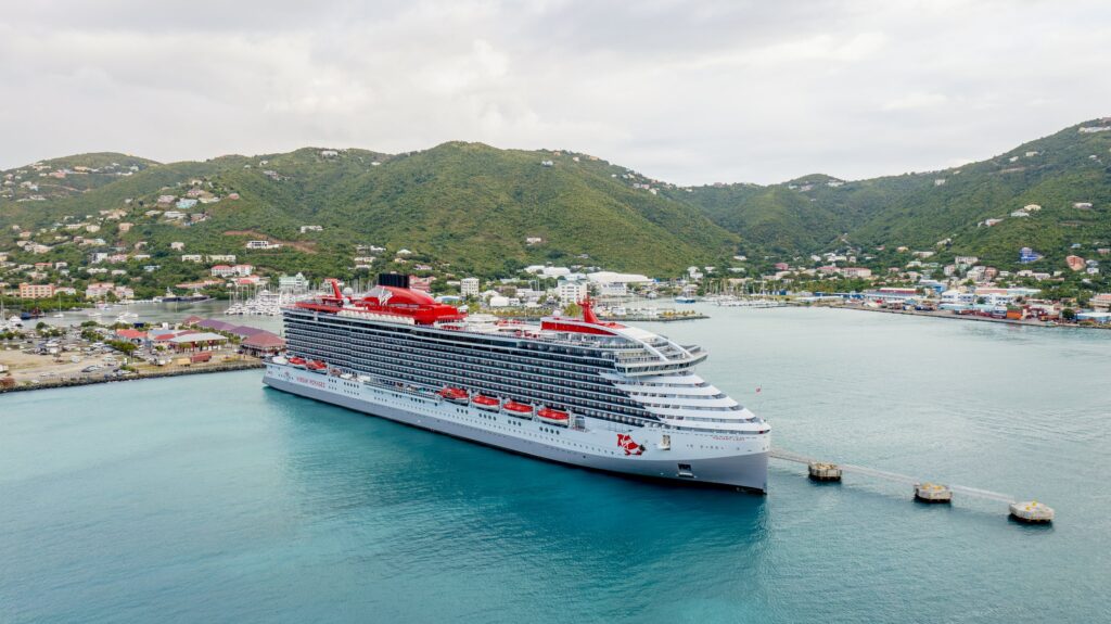 Valiant Lady anchored in the British Virgin Islands